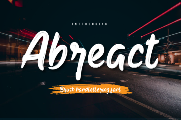 Abreact: A Brush Handwritten Font for Creative Projects