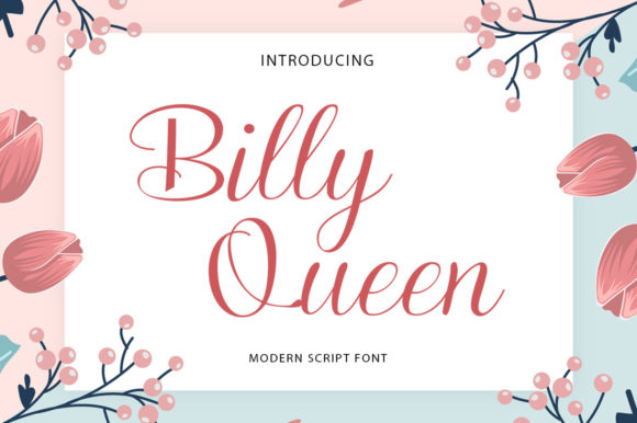 Billy Queen Font: Elegant Script for Creative Makers