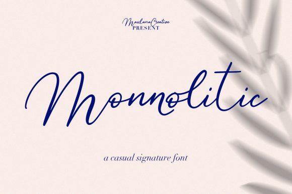 Monnolitic: A Stylish Script Font